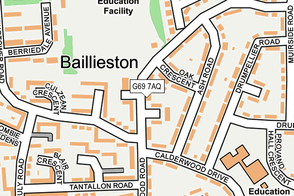 G69 7AQ map - OS OpenMap – Local (Ordnance Survey) G69 7AQ map - OS OpenMap – Local (Ordnance Survey)