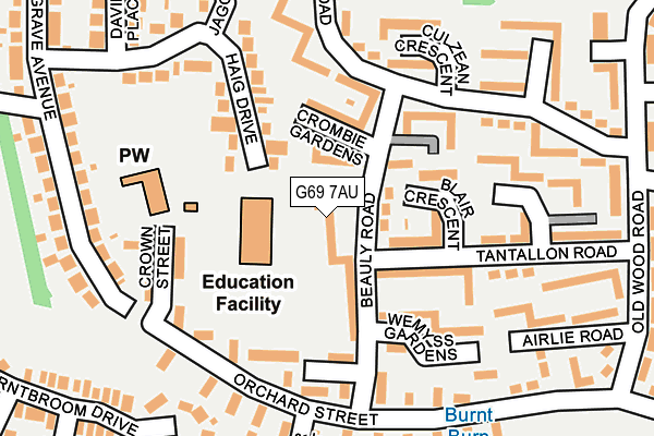 G69 7AU map - OS OpenMap – Local (Ordnance Survey) G69 7AU map - OS OpenMap – Local (Ordnance Survey)