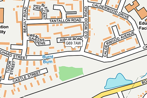 G69 7AW map - OS OpenMap – Local (Ordnance Survey) G69 7AW map - OS OpenMap – Local (Ordnance Survey)