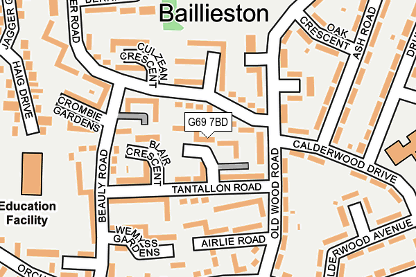 G69 7BD map - OS OpenMap – Local (Ordnance Survey) G69 7BD map - OS OpenMap – Local (Ordnance Survey)