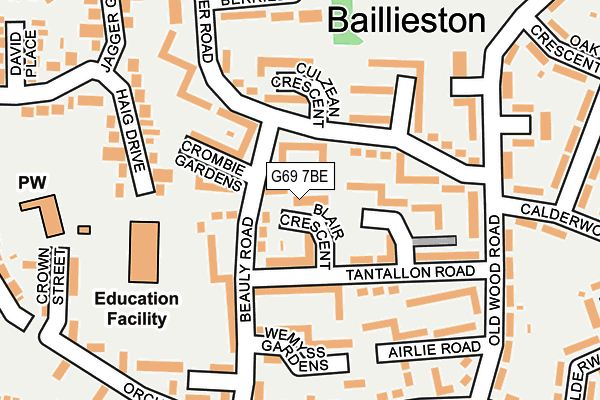 G69 7BE map - OS OpenMap – Local (Ordnance Survey) G69 7BE map - OS OpenMap – Local (Ordnance Survey)