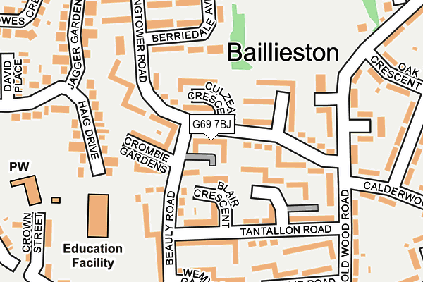 G69 7BJ map - OS OpenMap – Local (Ordnance Survey) G69 7BJ map - OS OpenMap – Local (Ordnance Survey)