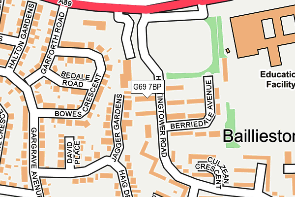 G69 7BP map - OS OpenMap – Local (Ordnance Survey) G69 7BP map - OS OpenMap – Local (Ordnance Survey)