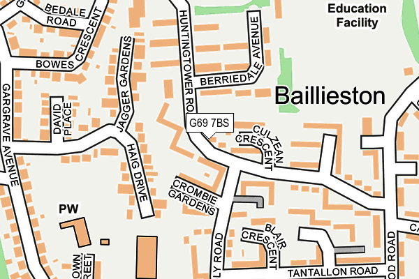 G69 7BS map - OS OpenMap – Local (Ordnance Survey) G69 7BS map - OS OpenMap – Local (Ordnance Survey)