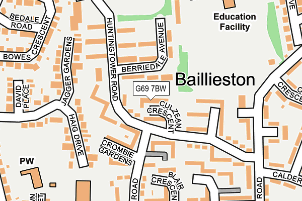G69 7BW map - OS OpenMap – Local (Ordnance Survey) G69 7BW map - OS OpenMap – Local (Ordnance Survey)