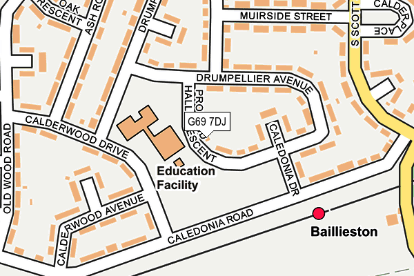 G69 7DJ map - OS OpenMap – Local (Ordnance Survey) G69 7DJ map - OS OpenMap – Local (Ordnance Survey)