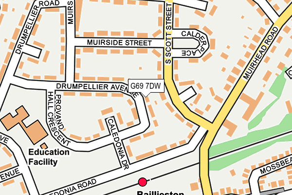 G69 7DW map - OS OpenMap – Local (Ordnance Survey) G69 7DW map - OS OpenMap – Local (Ordnance Survey)