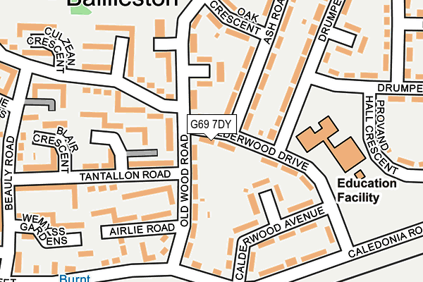 G69 7DY map - OS OpenMap – Local (Ordnance Survey) G69 7DY map - OS OpenMap – Local (Ordnance Survey)