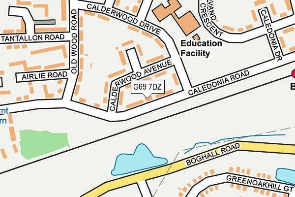 G69 7DZ map - OS OpenMap – Local (Ordnance Survey) G69 7DZ map - OS OpenMap – Local (Ordnance Survey)