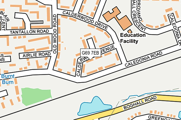 G69 7EB map - OS OpenMap – Local (Ordnance Survey)
