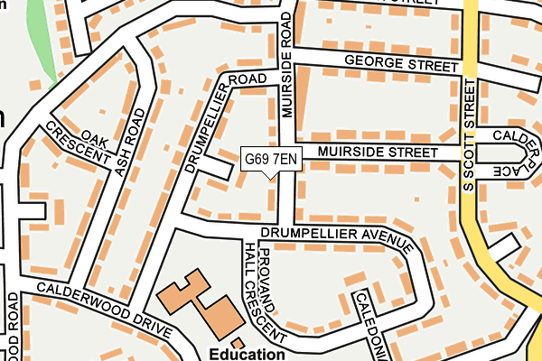 G69 7EN map - OS OpenMap – Local (Ordnance Survey) G69 7EN map - OS OpenMap – Local (Ordnance Survey)