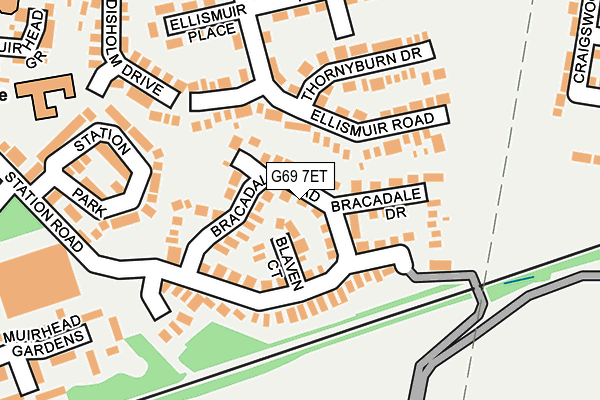 G69 7ET map - OS OpenMap – Local (Ordnance Survey) G69 7ET map - OS OpenMap – Local (Ordnance Survey)