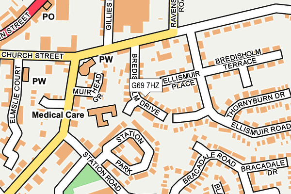 G69 7HZ map - OS OpenMap – Local (Ordnance Survey) G69 7HZ map - OS OpenMap – Local (Ordnance Survey)