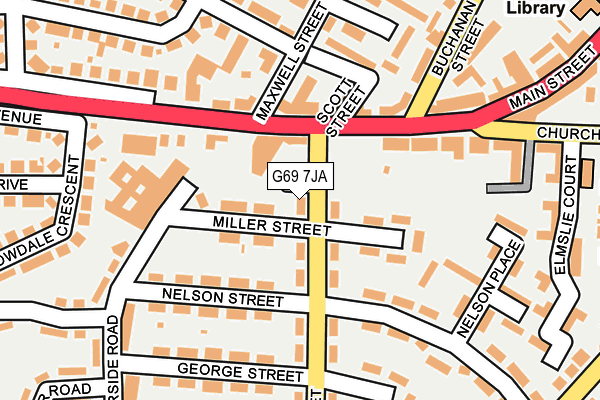 G69 7JA map - OS OpenMap – Local (Ordnance Survey) G69 7JA map - OS OpenMap – Local (Ordnance Survey)