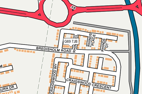 G69 7JB map - OS OpenMap – Local (Ordnance Survey) G69 7JB map - OS OpenMap – Local (Ordnance Survey)