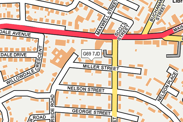G69 7JD map - OS OpenMap – Local (Ordnance Survey) G69 7JD map - OS OpenMap – Local (Ordnance Survey)