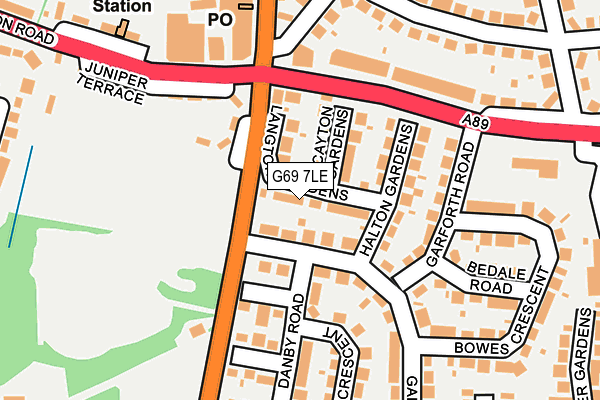 G69 7LE map - OS OpenMap – Local (Ordnance Survey) G69 7LE map - OS OpenMap – Local (Ordnance Survey)