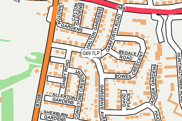 G69 7LP map - OS OpenMap – Local (Ordnance Survey)