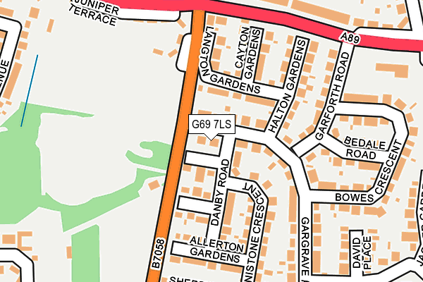 G69 7LS map - OS OpenMap – Local (Ordnance Survey)