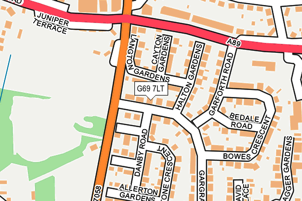 G69 7LT map - OS OpenMap – Local (Ordnance Survey)