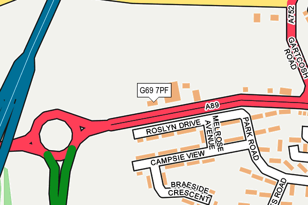 G69 7PF map - OS OpenMap – Local (Ordnance Survey) G69 7PF map - OS OpenMap – Local (Ordnance Survey)