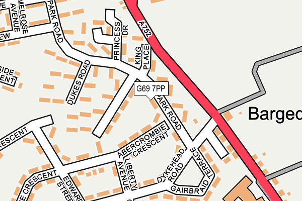 G69 7PP map - OS OpenMap – Local (Ordnance Survey) G69 7PP map - OS OpenMap – Local (Ordnance Survey)
