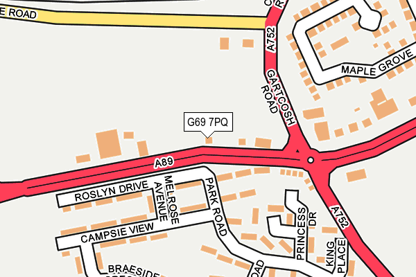 G69 7PQ map - OS OpenMap – Local (Ordnance Survey) G69 7PQ map - OS OpenMap – Local (Ordnance Survey)