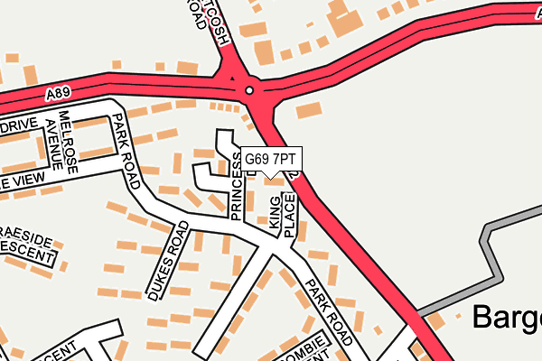 G69 7PT map - OS OpenMap – Local (Ordnance Survey) G69 7PT map - OS OpenMap – Local (Ordnance Survey)