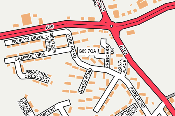 G69 7QA map - OS OpenMap – Local (Ordnance Survey) G69 7QA map - OS OpenMap – Local (Ordnance Survey)