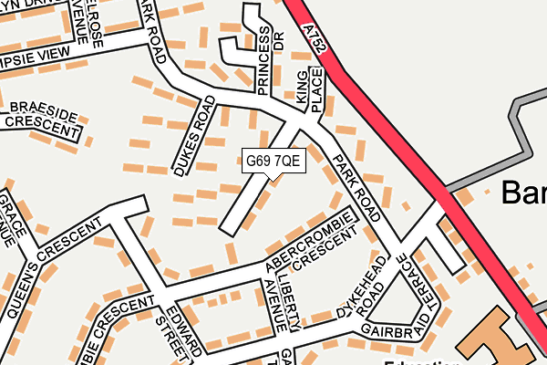 G69 7QE map - OS OpenMap – Local (Ordnance Survey) G69 7QE map - OS OpenMap – Local (Ordnance Survey)