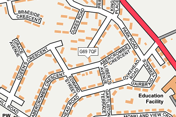 G69 7QF map - OS OpenMap – Local (Ordnance Survey) G69 7QF map - OS OpenMap – Local (Ordnance Survey)