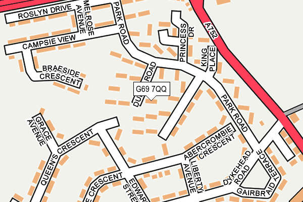 G69 7QQ map - OS OpenMap – Local (Ordnance Survey) G69 7QQ map - OS OpenMap – Local (Ordnance Survey)