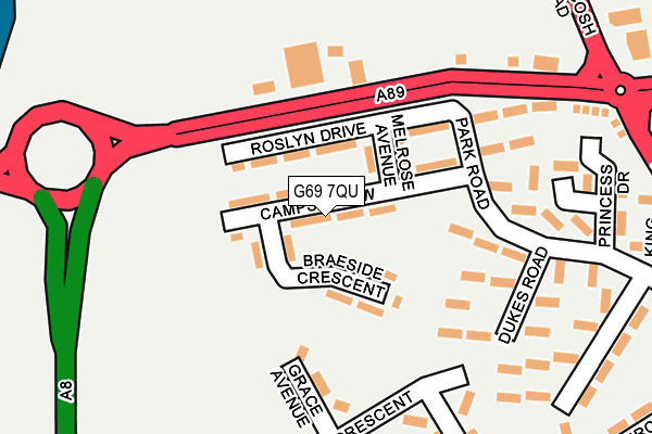 G69 7QU map - OS OpenMap – Local (Ordnance Survey) G69 7QU map - OS OpenMap – Local (Ordnance Survey)