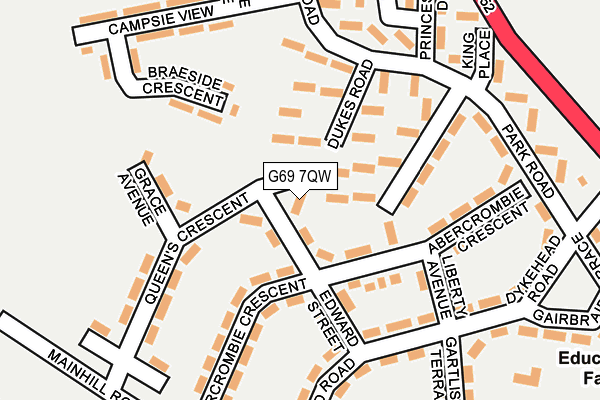 G69 7QW map - OS OpenMap – Local (Ordnance Survey) G69 7QW map - OS OpenMap – Local (Ordnance Survey)