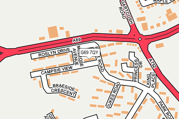 G69 7QY map - OS OpenMap – Local (Ordnance Survey) G69 7QY map - OS OpenMap – Local (Ordnance Survey)