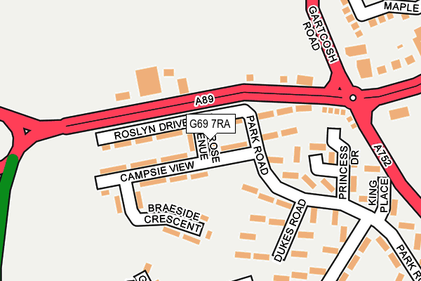 G69 7RA map - OS OpenMap – Local (Ordnance Survey) G69 7RA map - OS OpenMap – Local (Ordnance Survey)