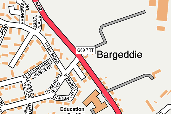 G69 7RT map - OS OpenMap – Local (Ordnance Survey)
