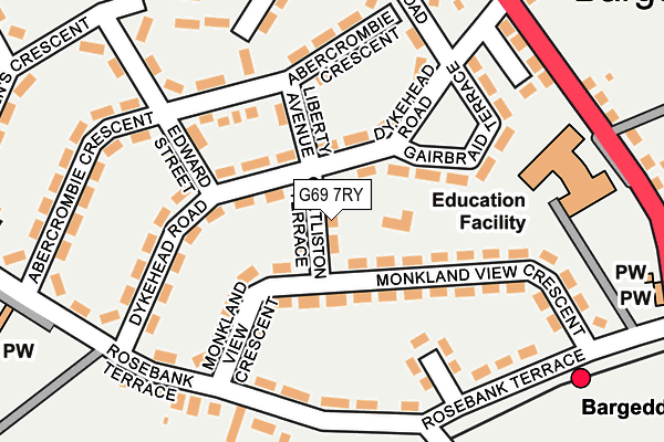 G69 7RY map - OS OpenMap – Local (Ordnance Survey) G69 7RY map - OS OpenMap – Local (Ordnance Survey)
