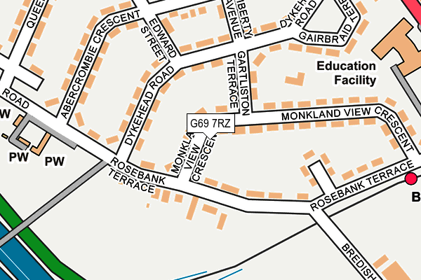 G69 7RZ map - OS OpenMap – Local (Ordnance Survey) G69 7RZ map - OS OpenMap – Local (Ordnance Survey)