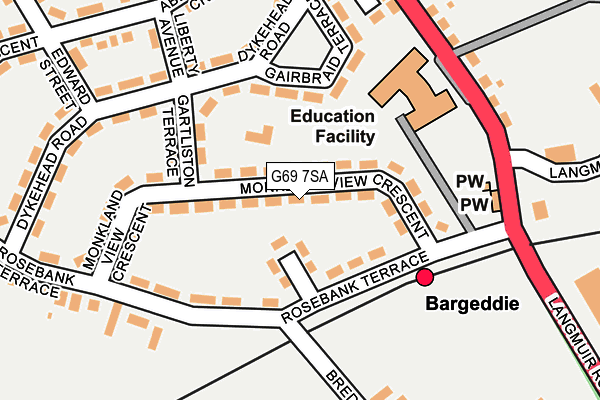 G69 7SA map - OS OpenMap – Local (Ordnance Survey) G69 7SA map - OS OpenMap – Local (Ordnance Survey)