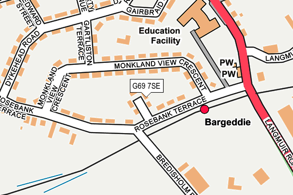 G69 7SE map - OS OpenMap – Local (Ordnance Survey) G69 7SE map - OS OpenMap – Local (Ordnance Survey)
