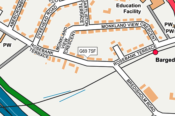 G69 7SF map - OS OpenMap – Local (Ordnance Survey) G69 7SF map - OS OpenMap – Local (Ordnance Survey)