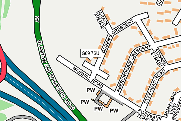 G69 7SU map - OS OpenMap – Local (Ordnance Survey) G69 7SU map - OS OpenMap – Local (Ordnance Survey)