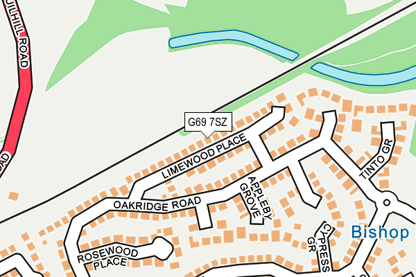 G69 7SZ map - OS OpenMap – Local (Ordnance Survey) G69 7SZ map - OS OpenMap – Local (Ordnance Survey)