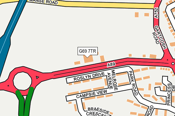G69 7TR map - OS OpenMap – Local (Ordnance Survey) G69 7TR map - OS OpenMap – Local (Ordnance Survey)