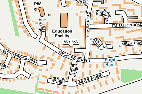 G69 7XA map - OS OpenMap – Local (Ordnance Survey) G69 7XA map - OS OpenMap – Local (Ordnance Survey)