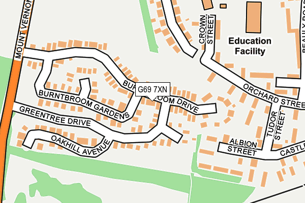 G69 7XN map - OS OpenMap – Local (Ordnance Survey) G69 7XN map - OS OpenMap – Local (Ordnance Survey)