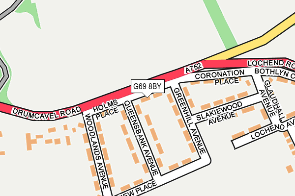 G69 8BY map - OS OpenMap – Local (Ordnance Survey)