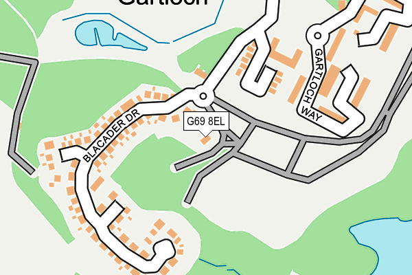 G69 8EL map - OS OpenMap – Local (Ordnance Survey)