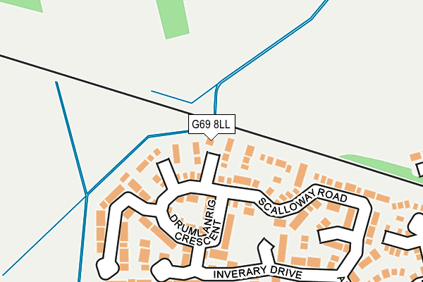 G69 8LL map - OS OpenMap – Local (Ordnance Survey)